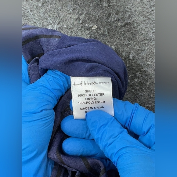 House of Harlow 1960 x REVOLVE Navy Pinstripe Tie Pants | Size S - Picture 8 of 10